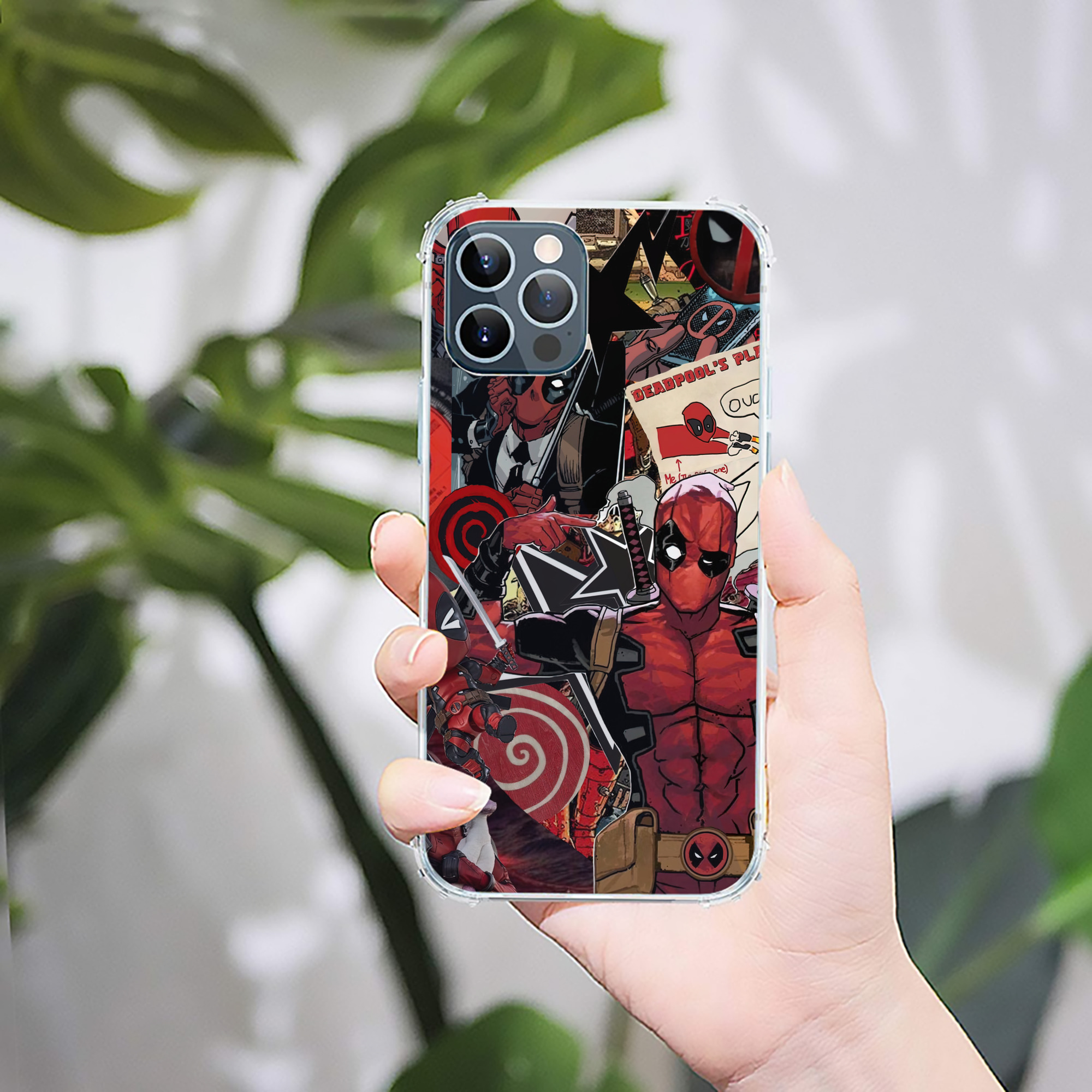 （画像用） Deadpool デッドプール 【iPhone 12シリーズ対応】透明スマホケース（クリアソフトケース）